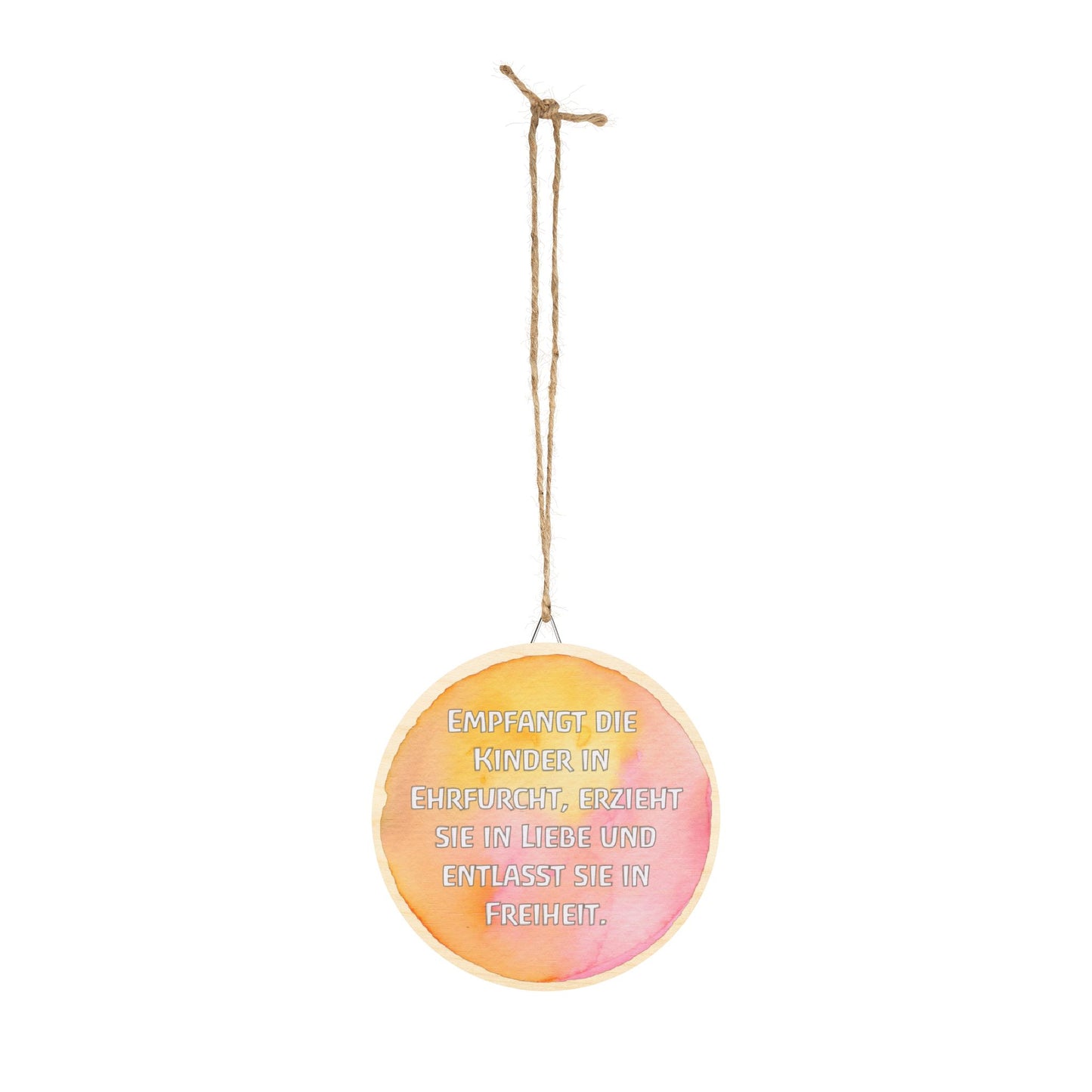 Rudolf Steiner Quote Round Wood Sign (German)