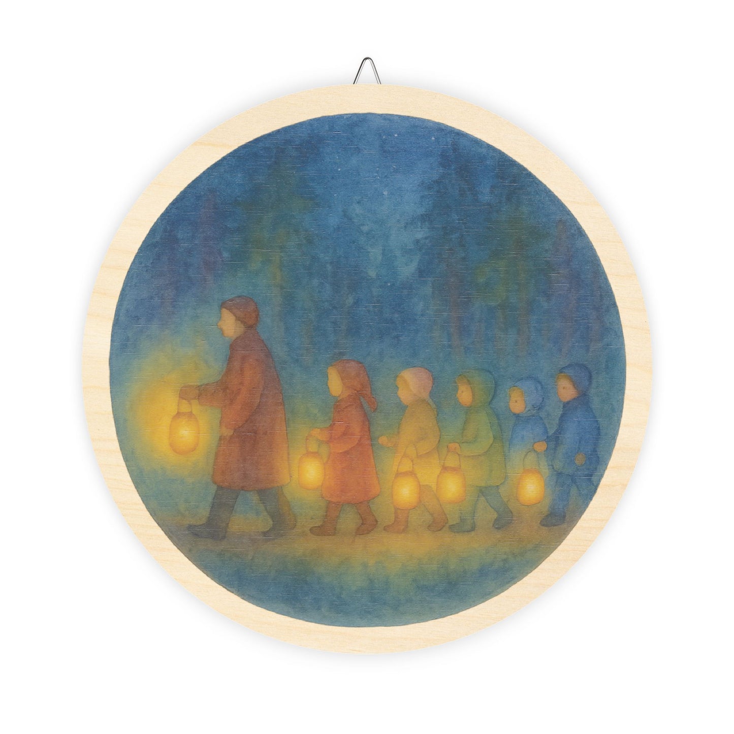 Martinmas Lantern Walk Round Wood Sign