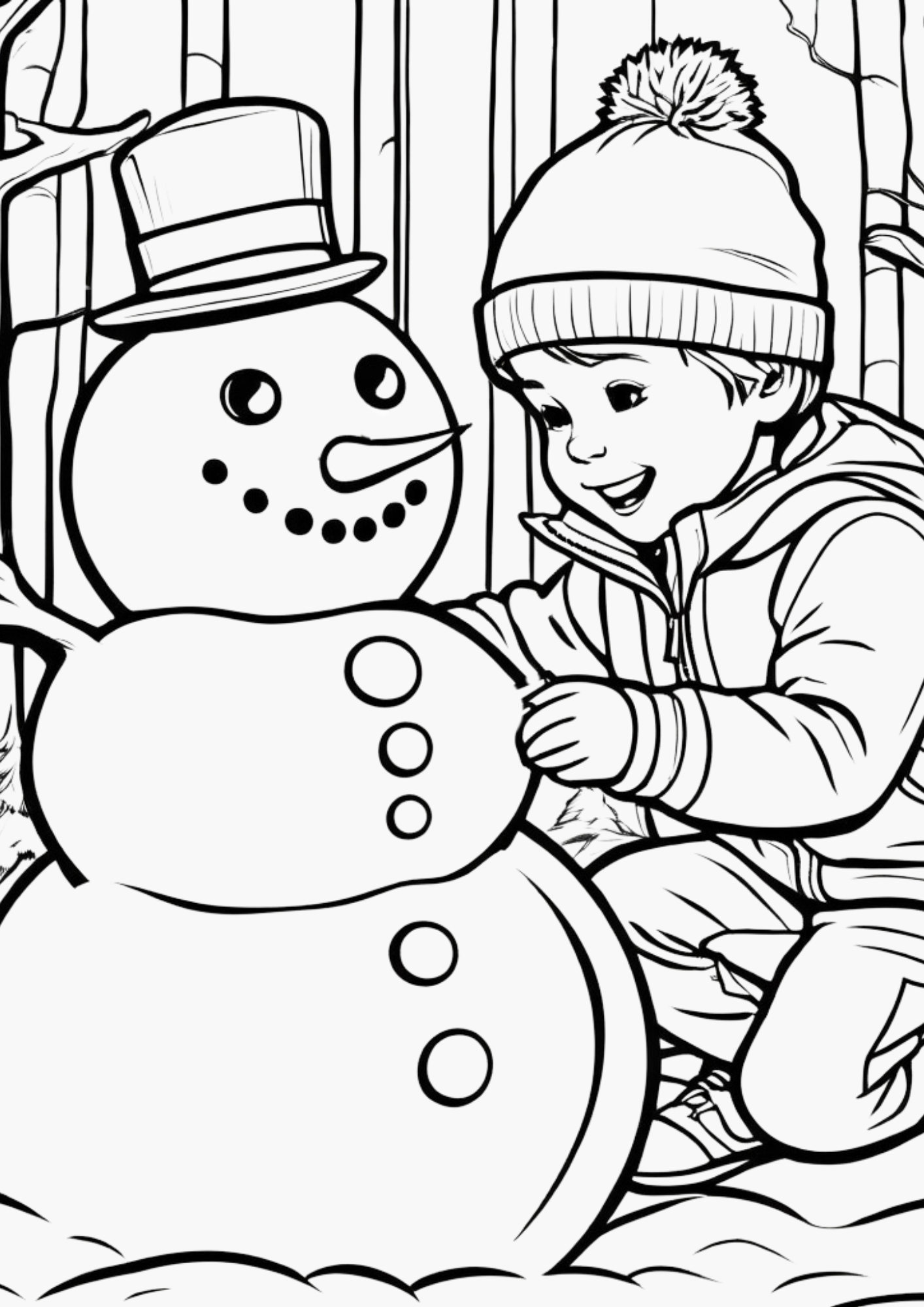 Winter Coloring Book Pages