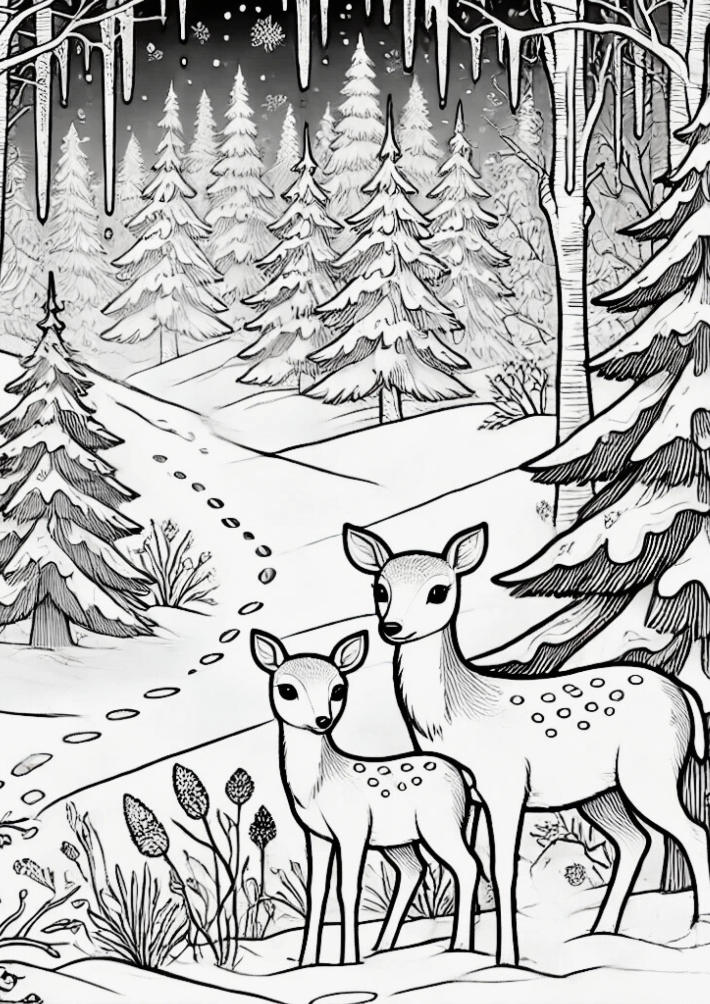 Winter Coloring Book Pages