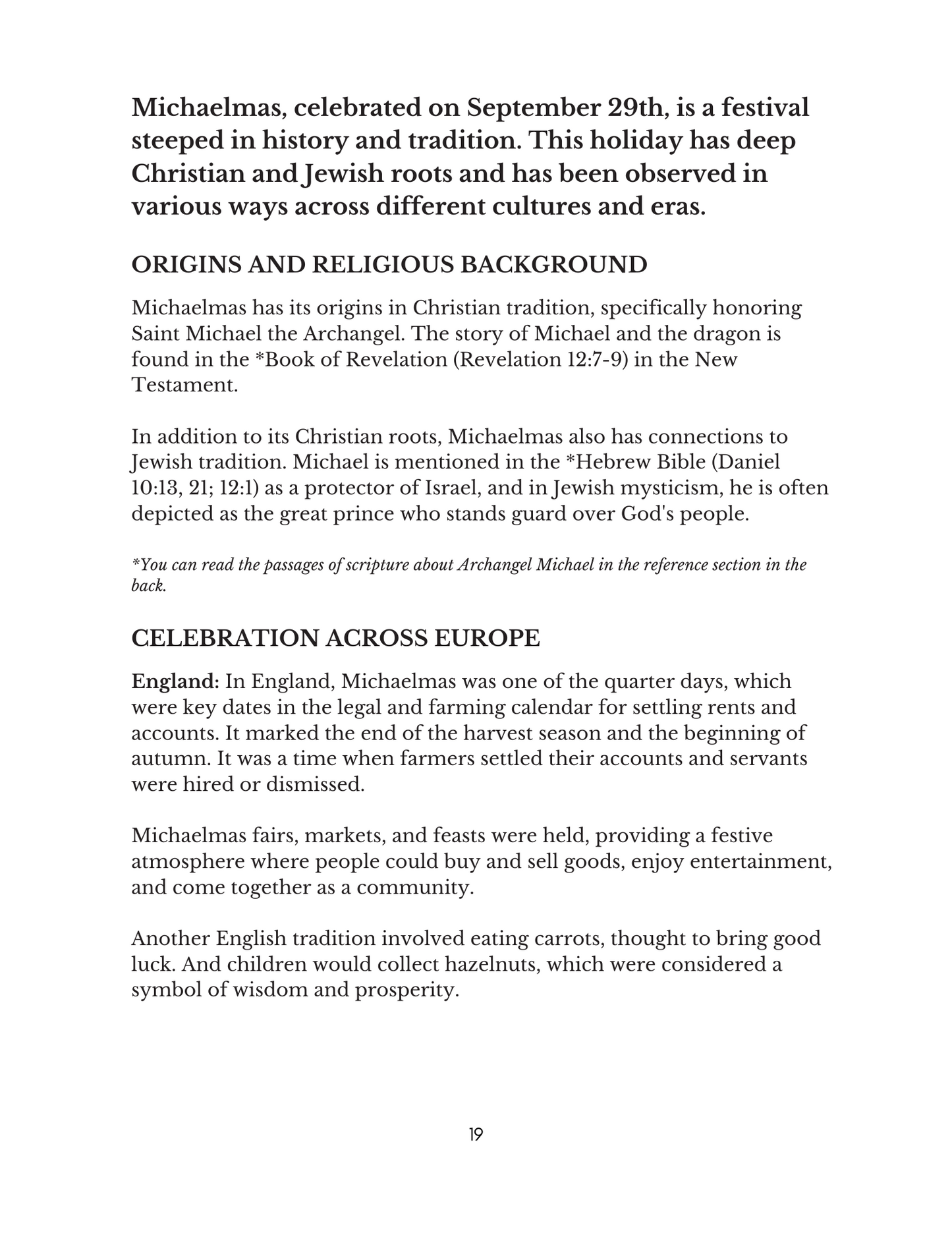 Celebrating Michaelmas: The Gathering Guide