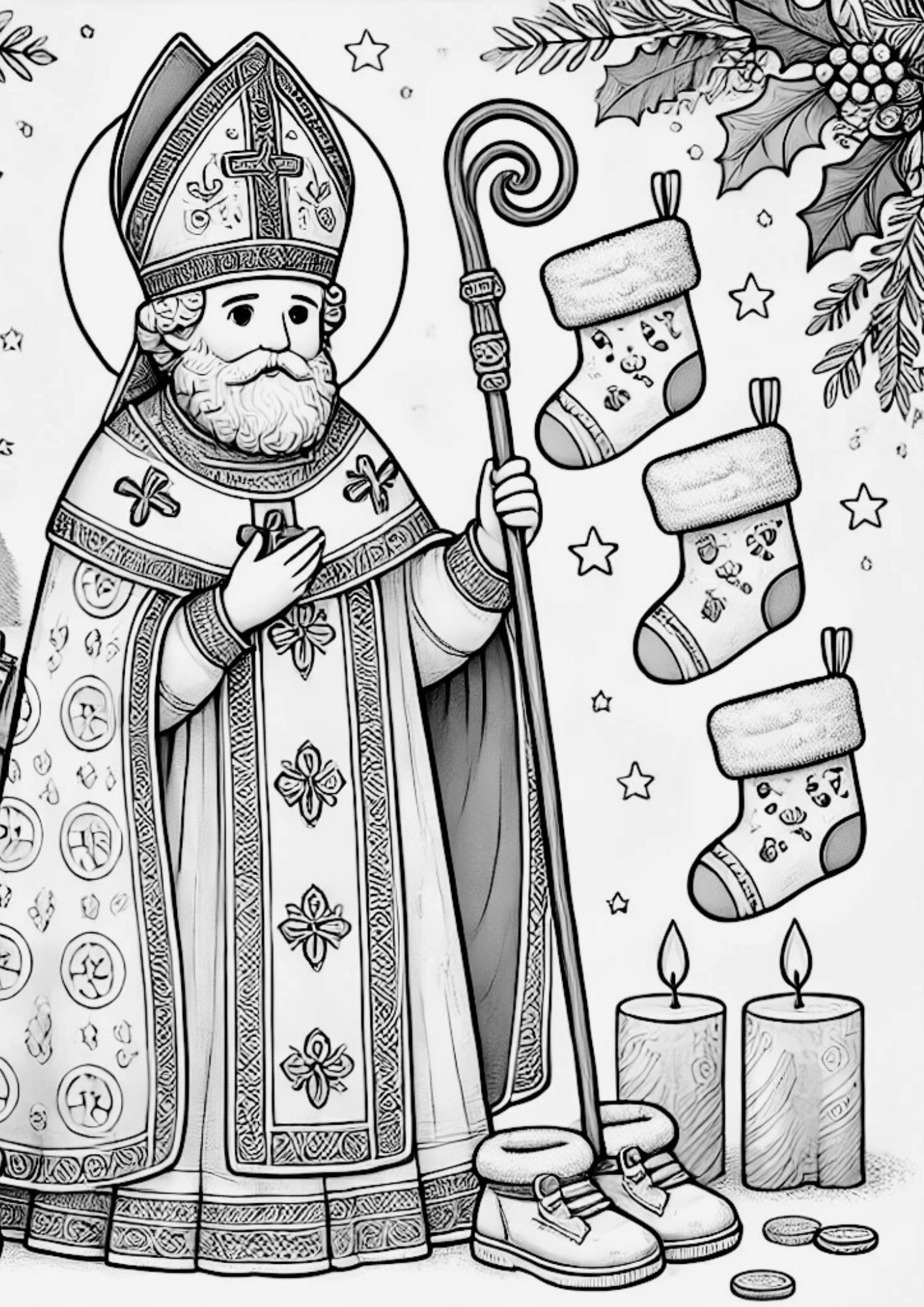 Winter Coloring Book Pages