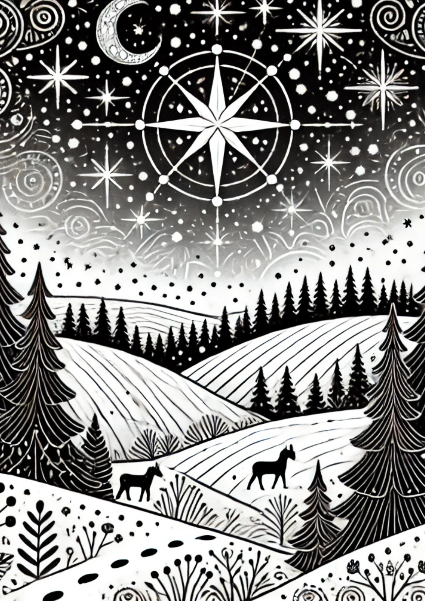 Winter Coloring Book Pages