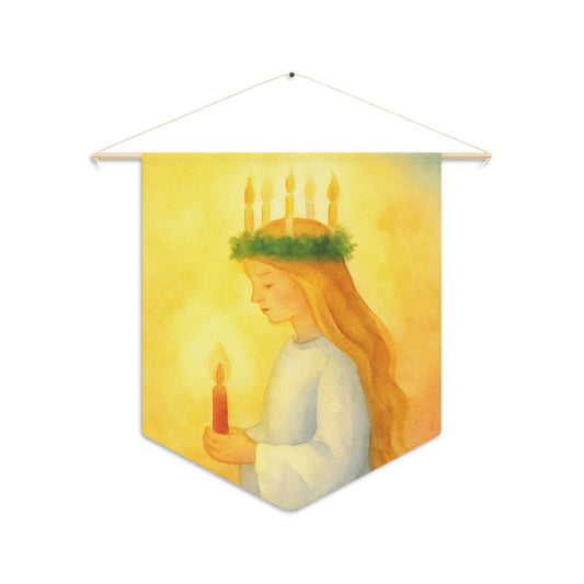 Waldorf-Inspired Santa Lucia Pennant for Fables & Saints Curriculum