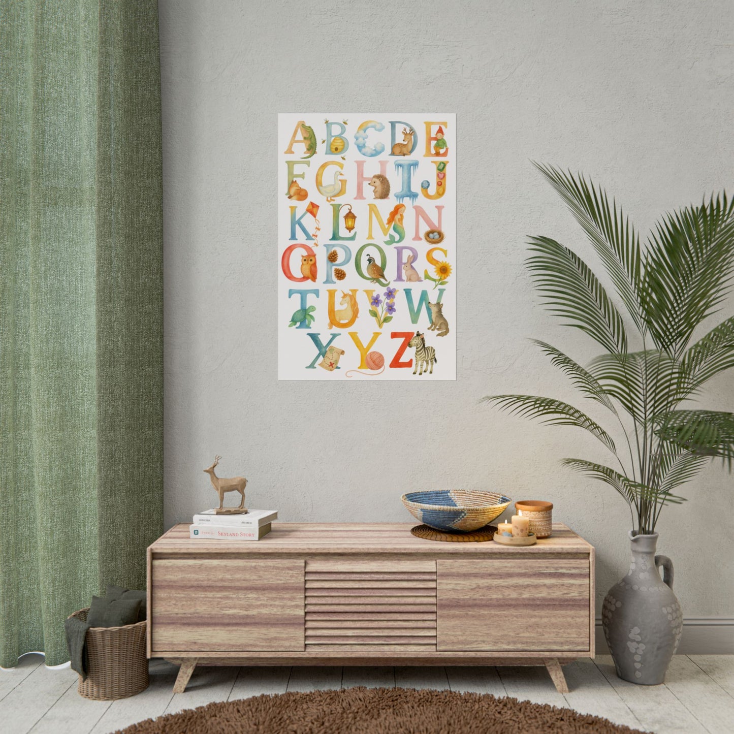 Waldorf Classroom ABCs Watercolor Poster