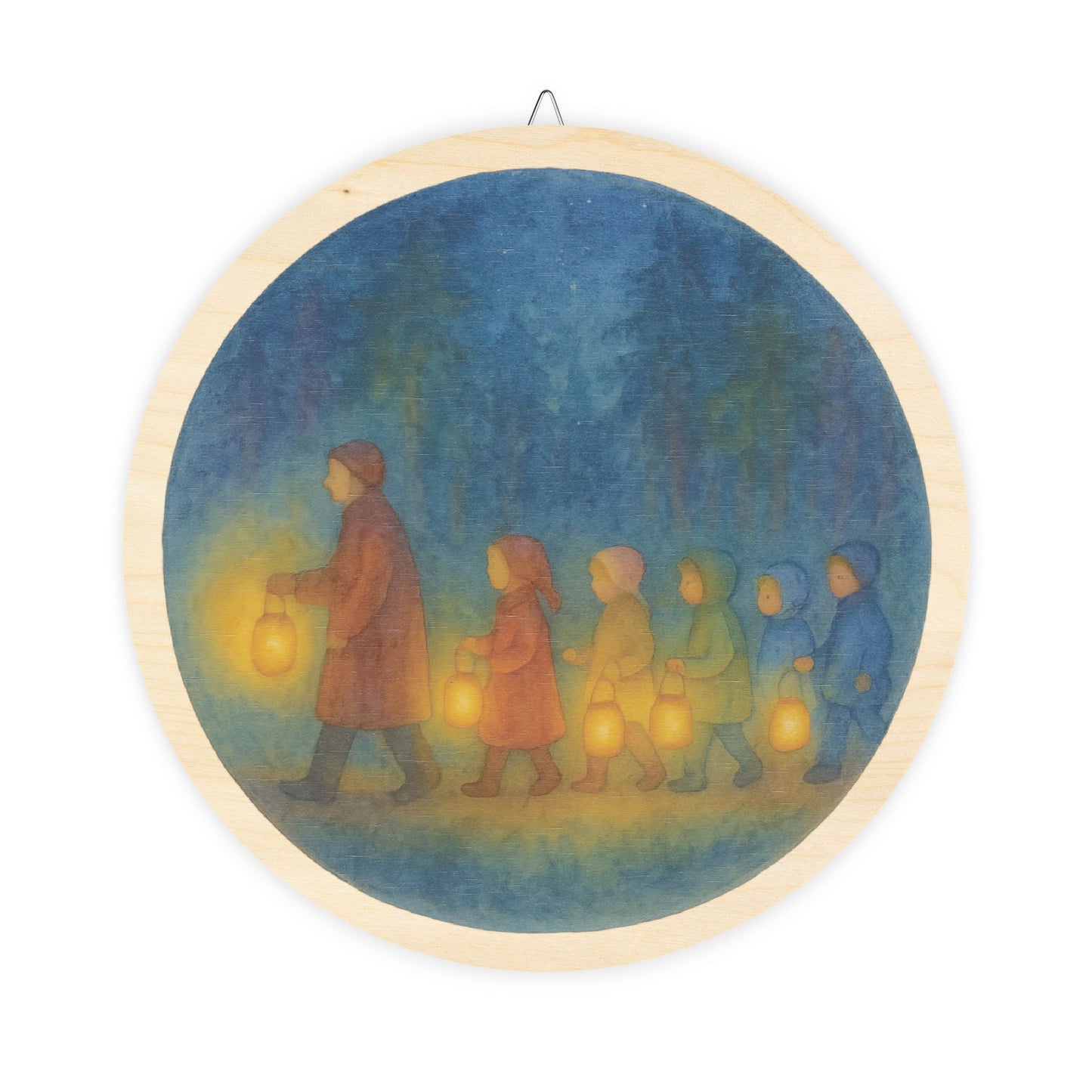 Martinmas Lantern Walk Round Wood Sign