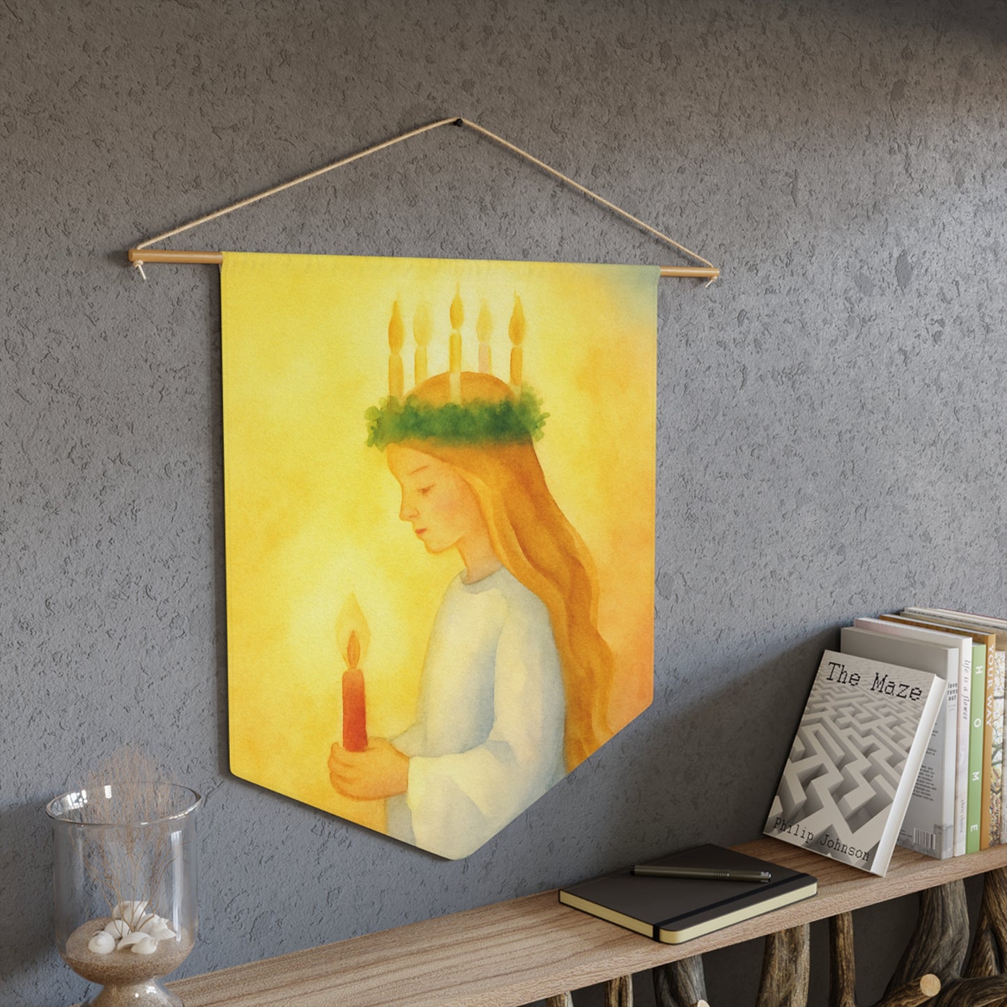 Waldorf-Inspired Santa Lucia Pennant for Fables & Saints Curriculum