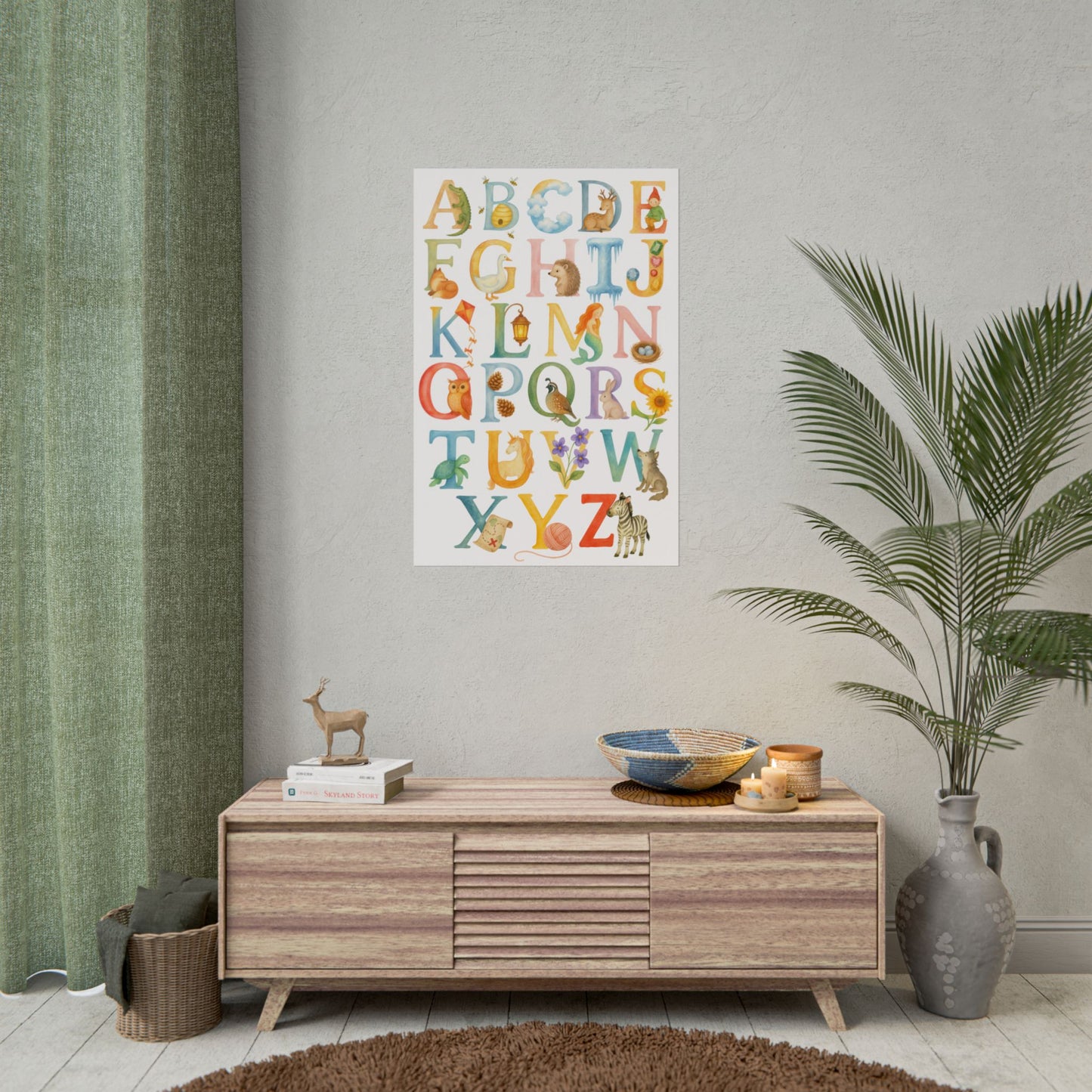 Waldorf Classroom ABCs Watercolor Poster