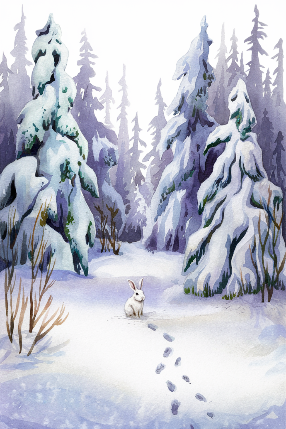 Winter Wonderland Bunny Prints (8x10)