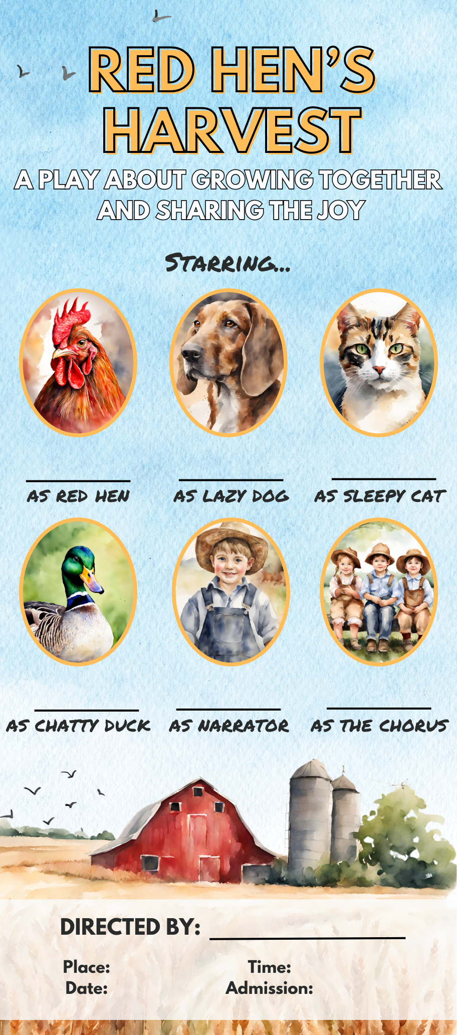 Red Hen's Harvest Theater Kit