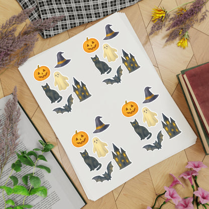 Watercolor Halloween Vinyl Window Stickers