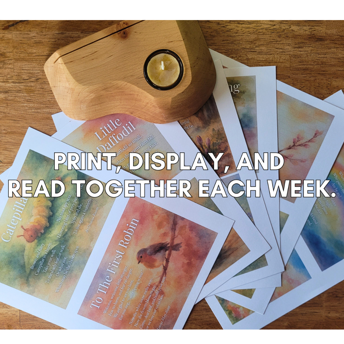 Waldorf Seasonal Verse Cards Bundle | 48 Nature Poems (Digital Download)