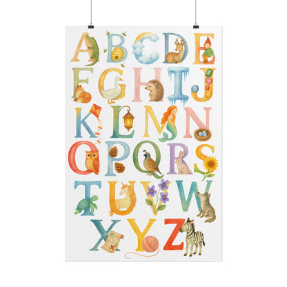 Waldorf Classroom ABCs Watercolor Poster