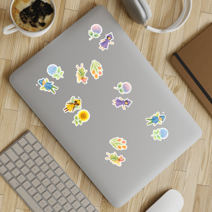 Flower Fairy Vinyl Window Stickers