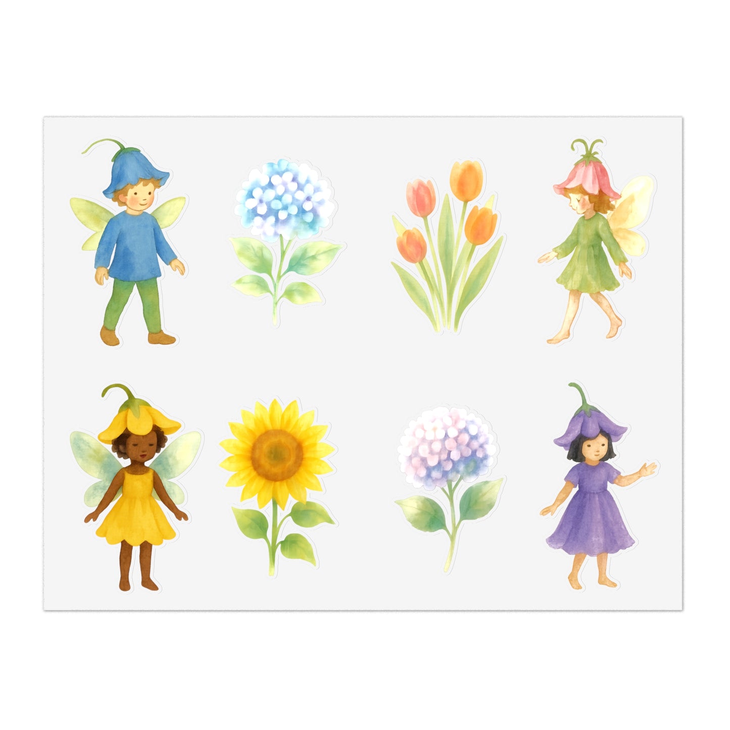 Flower Fairy Vinyl Window Stickers