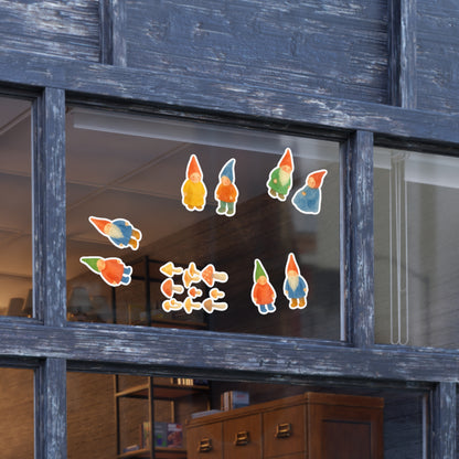 Woodland Gnome Window Vinyl Stickers