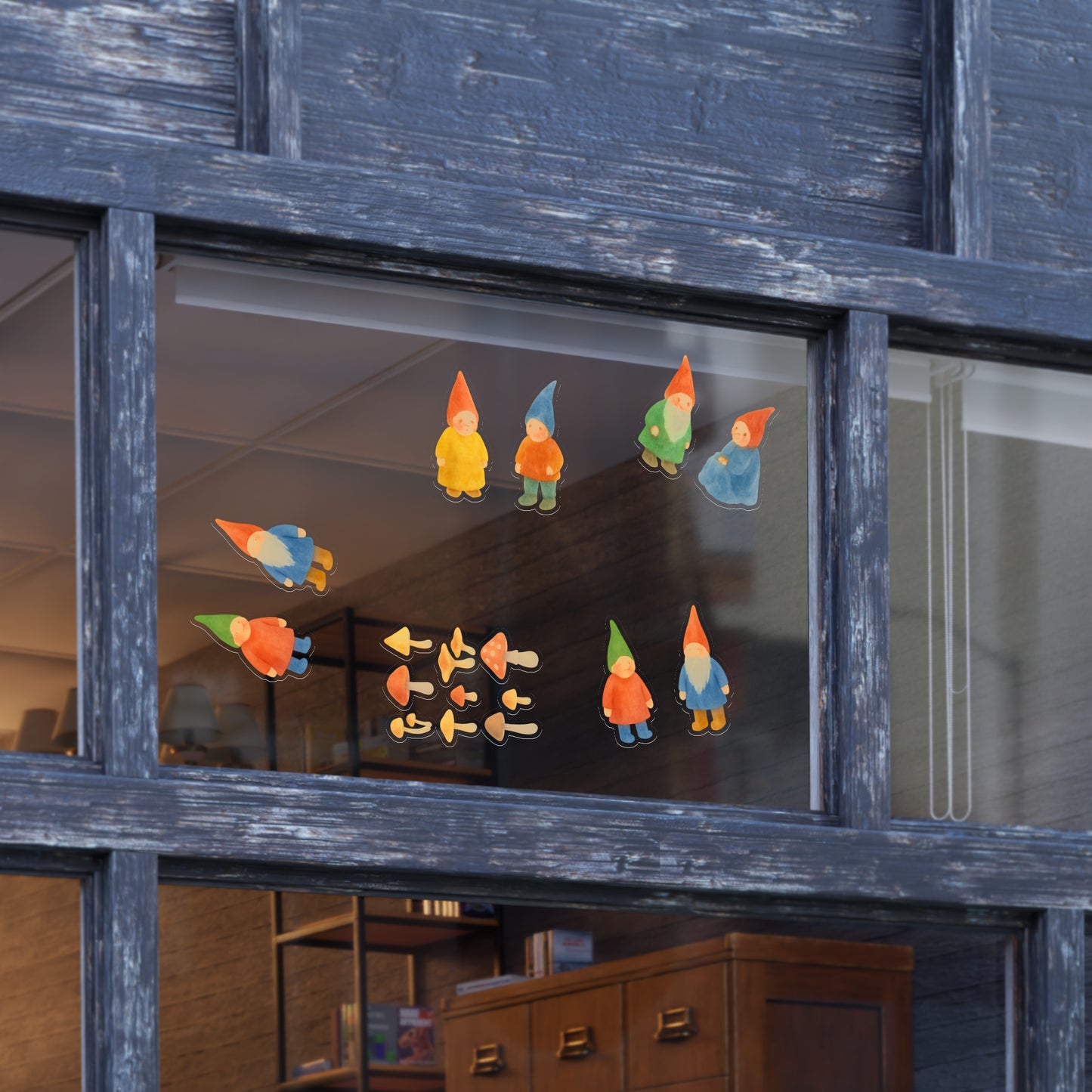 Woodland Gnome Window Vinyl Stickers