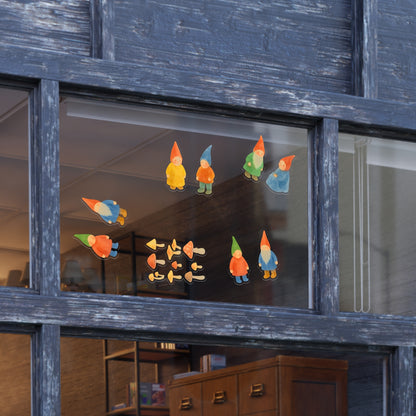 Woodland Gnome Window Vinyl Stickers