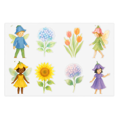 Flower Fairy Vinyl Window Stickers