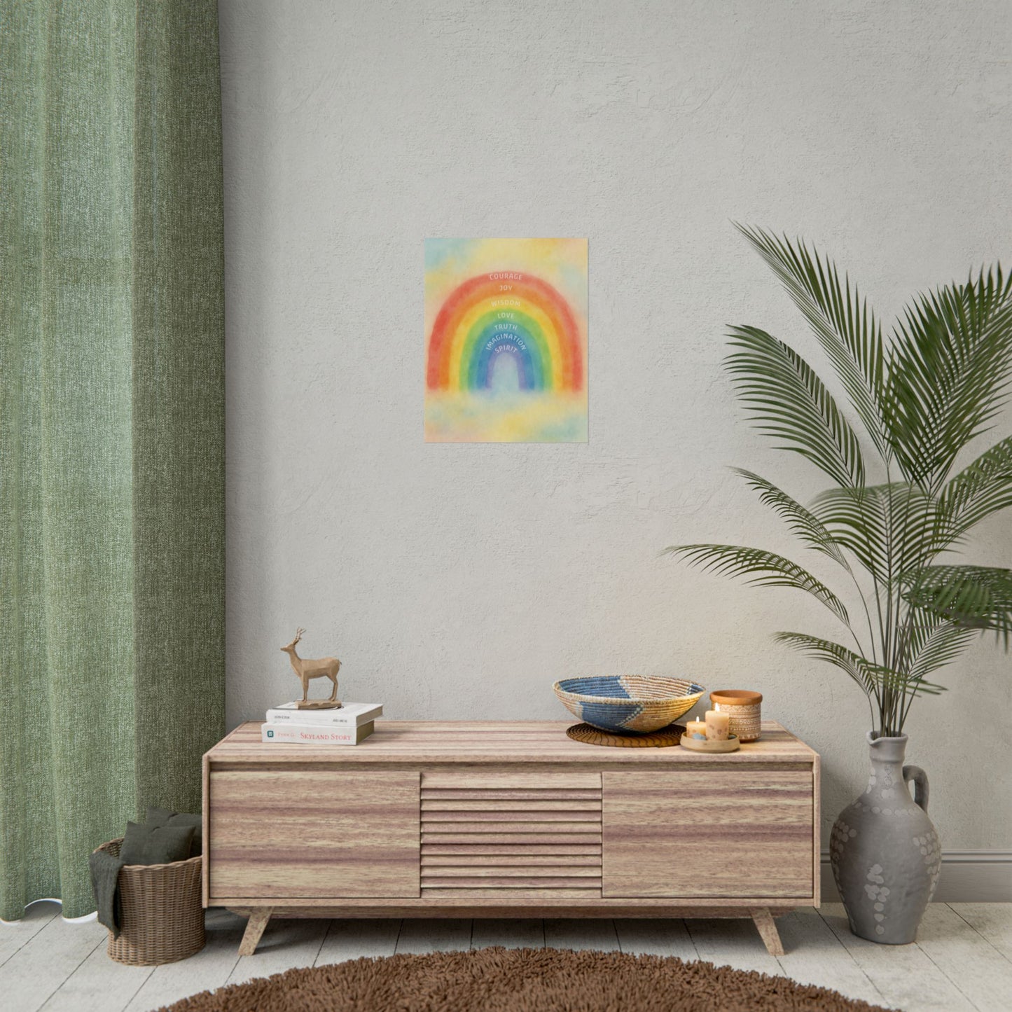 Colors of Character Rainbow Watercolor Poster