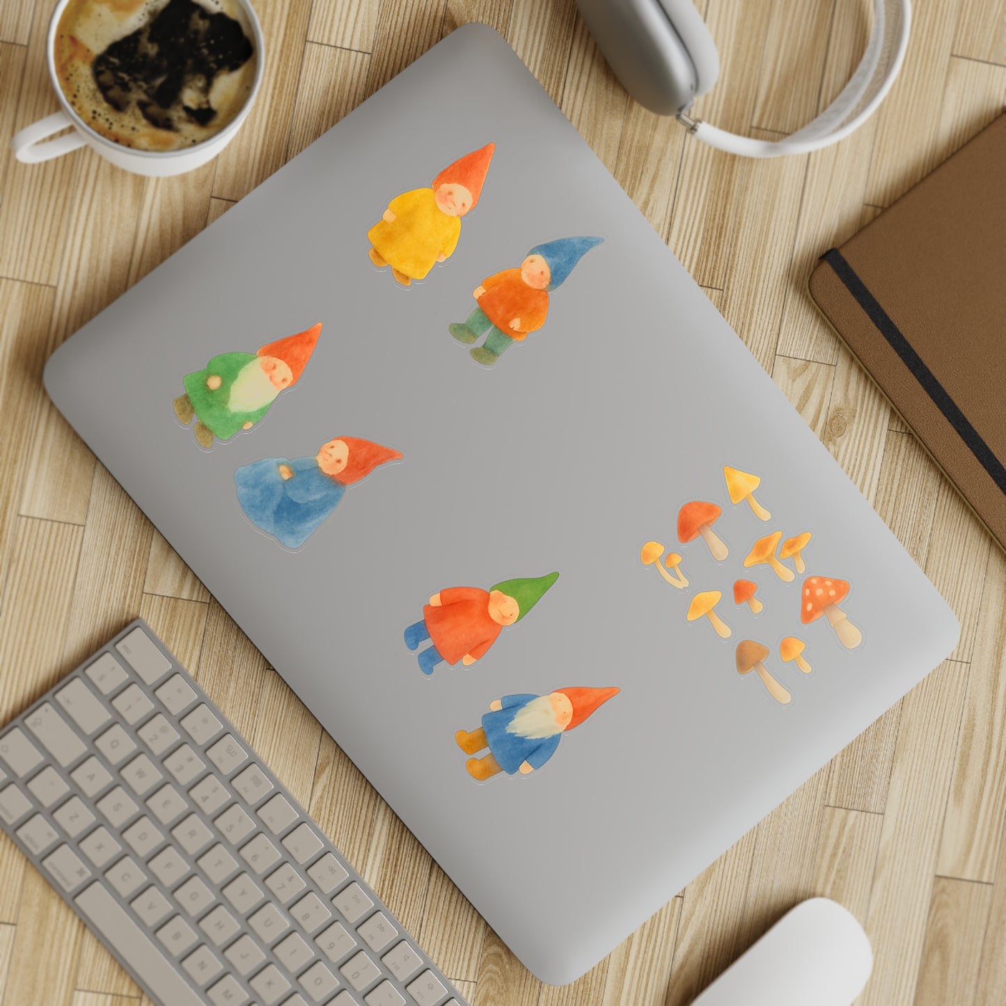 Woodland Gnome Window Vinyl Stickers