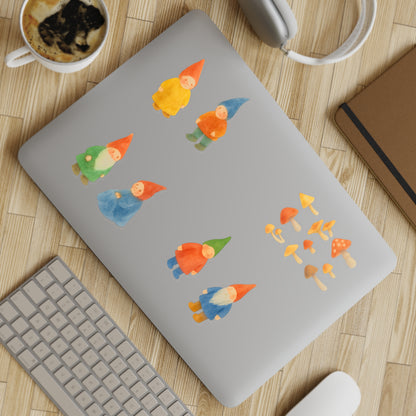 Woodland Gnome Window Vinyl Stickers