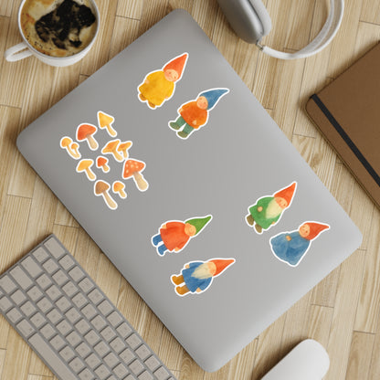 Woodland Gnome Window Vinyl Stickers
