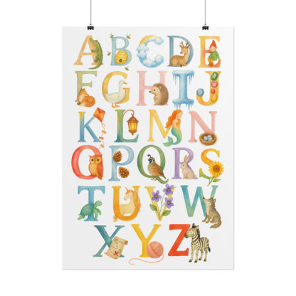 Waldorf Classroom ABCs Watercolor Poster