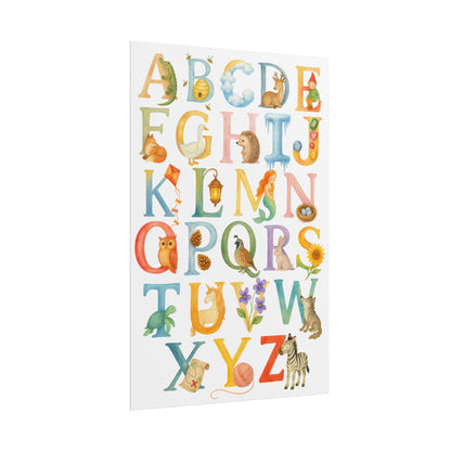 Waldorf Classroom ABCs Watercolor Poster