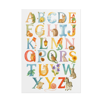 Waldorf Classroom ABCs Watercolor Poster