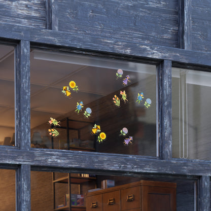 Flower Fairy Vinyl Window Stickers