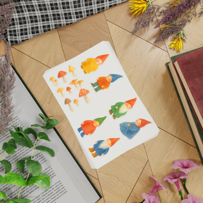 Woodland Gnome Window Vinyl Stickers