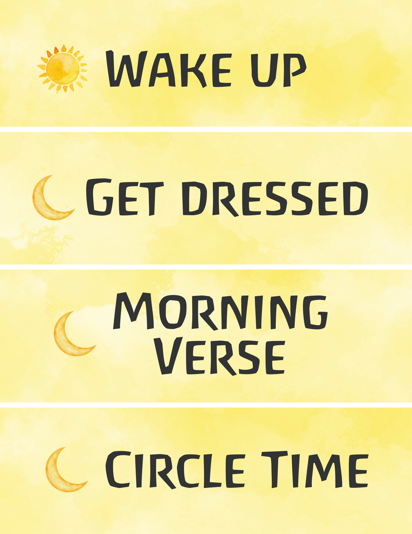 Printable Daily Rhythm Cards