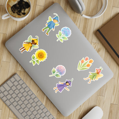 Flower Fairy Vinyl Window Stickers