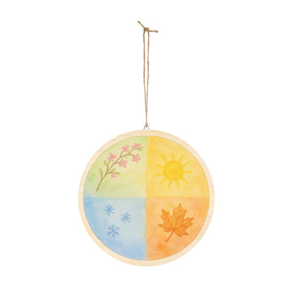 Waldorf Four Seasons Round Wood Sign