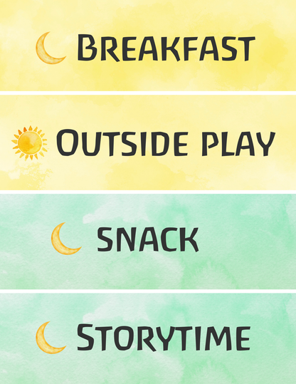 Printable Daily Rhythm Cards