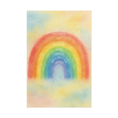 Colors of Character Rainbow Watercolor Poster