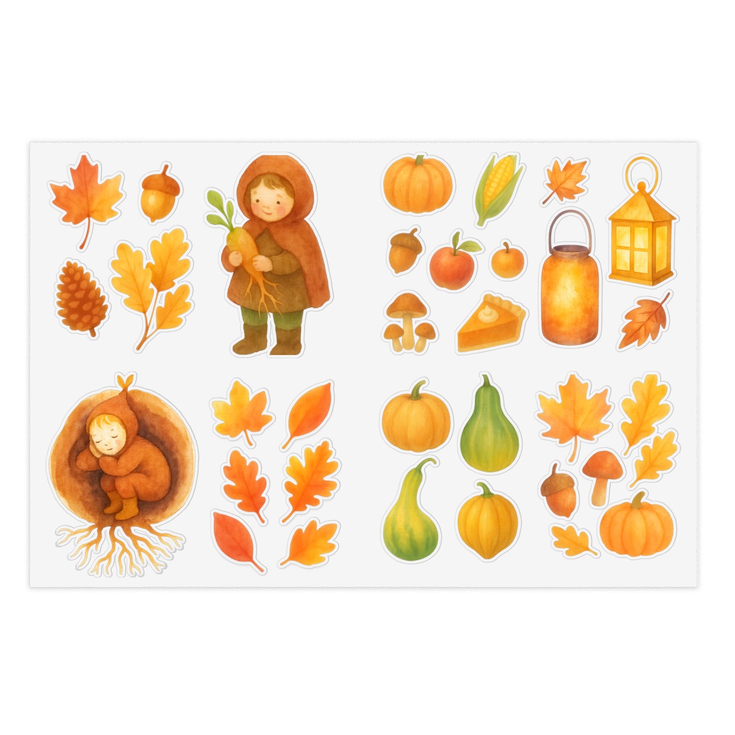 Root Children Harvest Vinyl Window Stickers