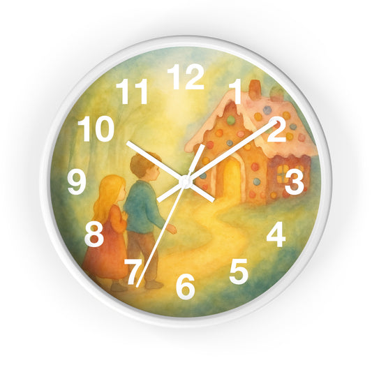 Waldorf Classroom Hansel and Gretel Clock, waldorf art decor, decoration for waldorf classroom, gift for waldorf teacher, waldorf homeschool