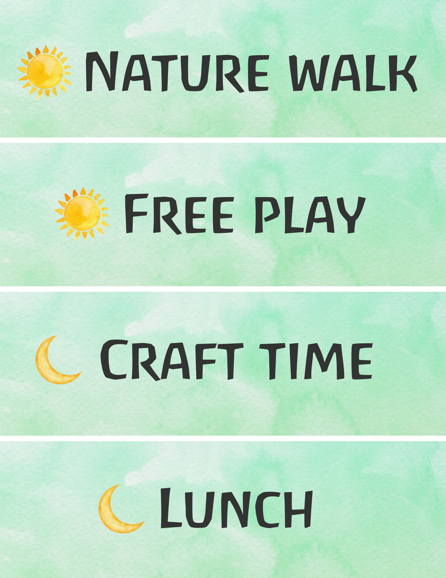 Printable Daily Rhythm Cards
