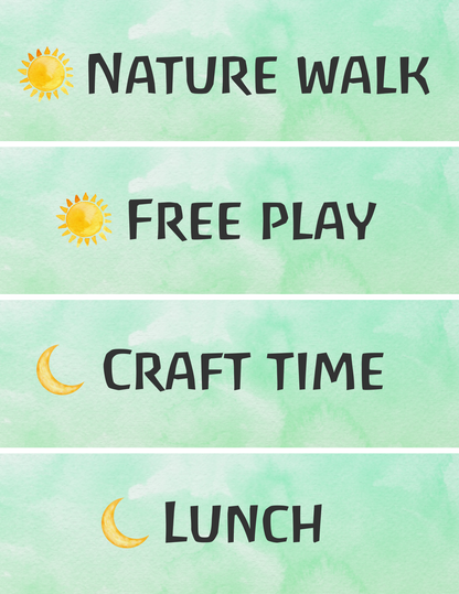 Printable Daily Rhythm Cards