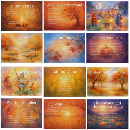 Autumn Poem Cards Pack