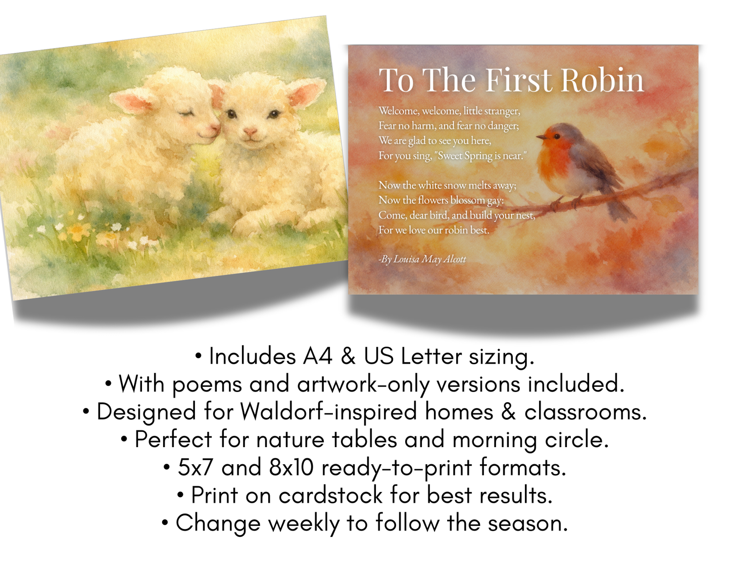 Printable Spring Verse Cards (Digital Download)