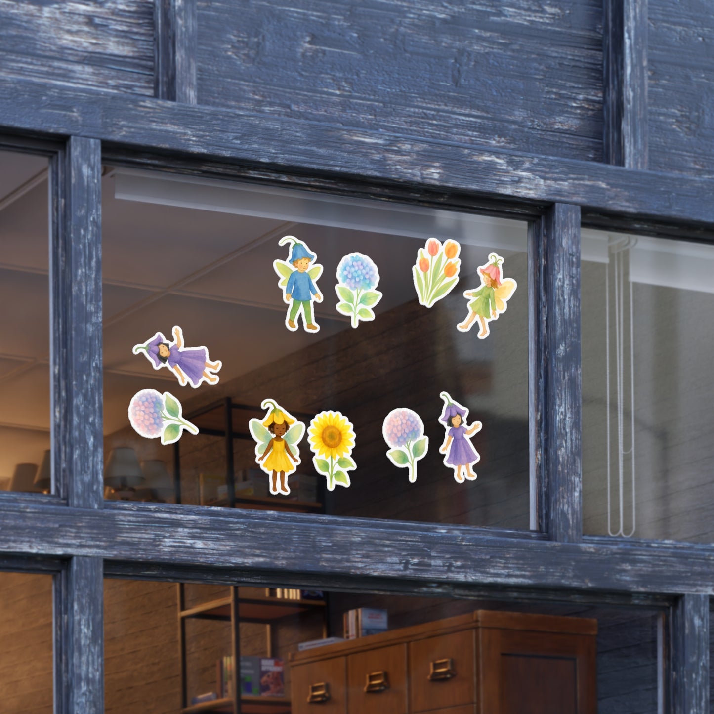 Flower Fairy Vinyl Window Stickers
