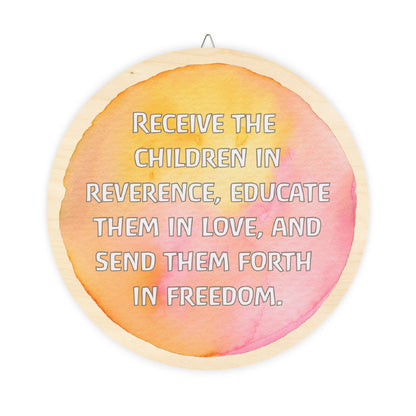 Rudolf Steiner Quote Round Wood Sign (English)