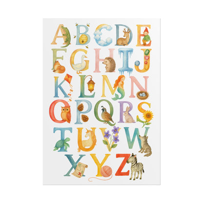 Waldorf Classroom ABCs Watercolor Poster