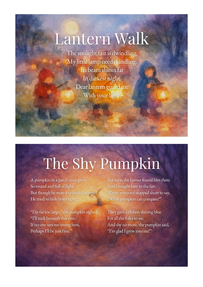 Autumn Poem Cards Pack