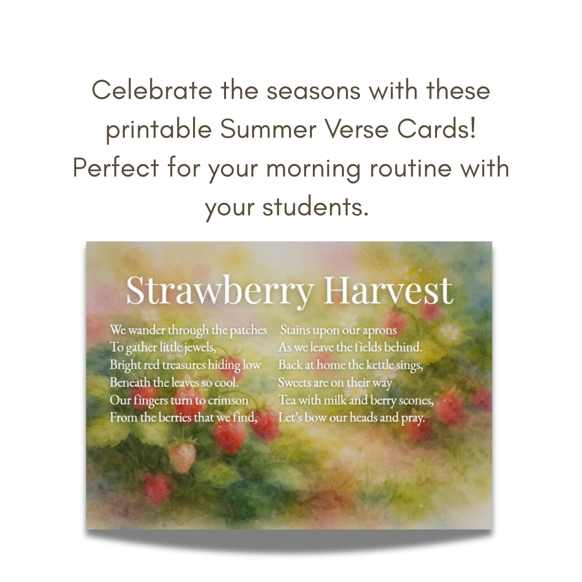 Summer Printable Verse Cards