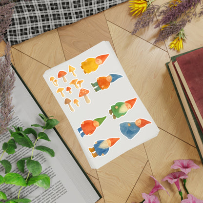 Woodland Gnome Window Vinyl Stickers