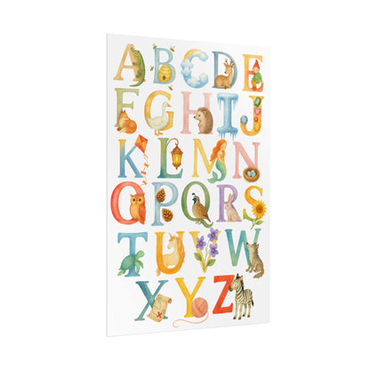 Waldorf Classroom ABCs Watercolor Poster